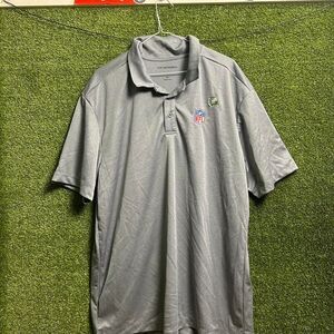 Port-authority Men's Grey and Silver Polo-shirts